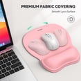 thumbnail image 5 of TECKNET BASICS Gel Mouse Pad with Wrist Rest, Ergonomic Office Mousepad with Wrist Support, Non-Slip & Smooth Surface, Comfortable Desk Mat for Office Gaming Study- Pink, 5 of 8