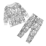 Boys Sleepwear & Robes Family Hand Painted Homewear Set for Kids – DIY Colouring Pajama for Boys and Girls Sleep Wear with Playful Artwork
