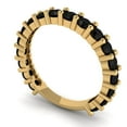 thumbnail image 2 of 1.26 ctw Wedding Band for Women - 14K Yellow Gold Natural Onyx Stackable Eternity Ring, 2 of 6