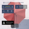 thumbnail image 3 of BELLEZE 10 Foot Outdoor Patio Sun Shade Umbrella Hand Crank Fade Resistant Cantilever Octagonal Red Large, 3 of 7