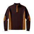 thumbnail image 4 of Tops de Verano de Manga Larga para Hombres Cuello de Pie Color Bloque Botón Abajo Camisa, Tops de Manga Larga Patchwork Blusa Casual con Ajuste Relajado, Chaqueta de Moda Ligera, 4 of 8