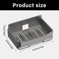 thumbnail image 5 of 2pcs Soap Holder Wall Mounted 2Tier Drain Rack Soap Tray Space Saving Waterproof Bathroom Soap Organizers For Home Hotel, 5 of 11