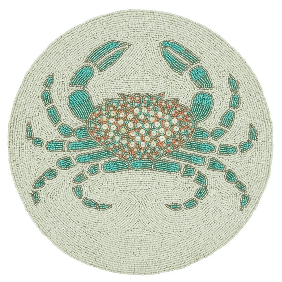 Saro Lifestyle Crab Beaded Placemat (Set of 4)