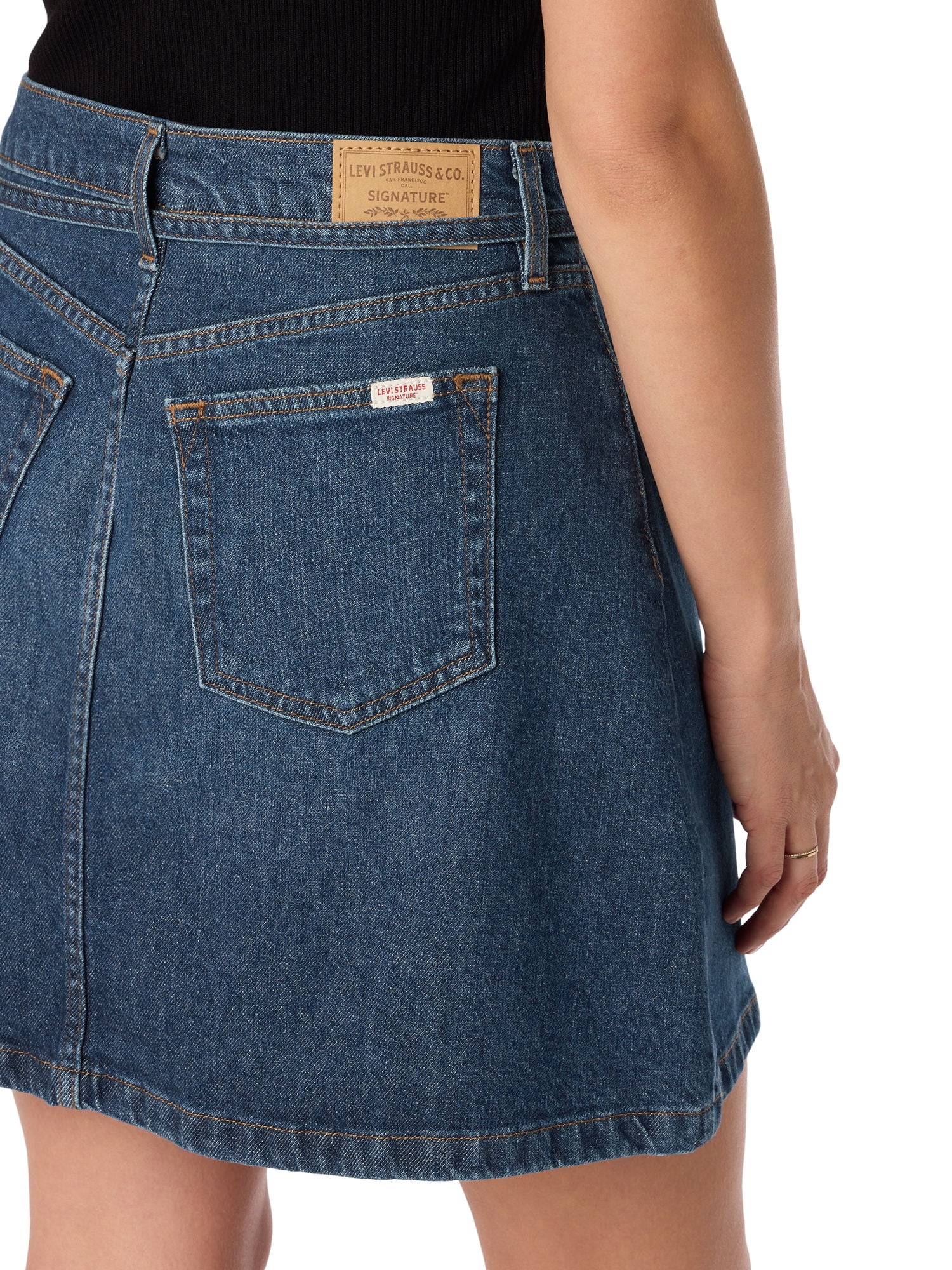 Levi Strauss Signature Women's and Women's Plus Vintage Belted Skirt, Sizes 0-22