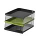 thumbnail image 1 of Organizador de archivos de escritorio, archivador, organizador de cartas, archivadores de periódicos, estantes. Black Green 3 Tier, 1 of 8