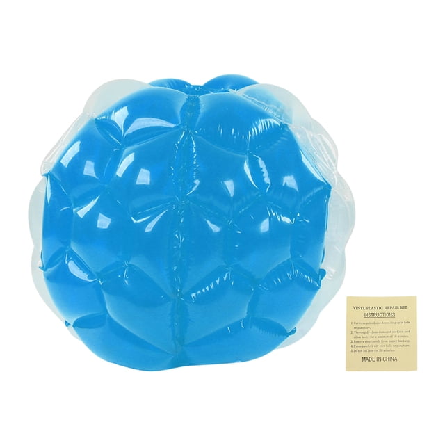 Bola inflable que golpea la bola portátil plegable de la burbuja del cuerpo 90x75cm para los juegos de fiesta azul