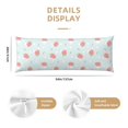 thumbnail image 3 of Balery Strawberry Funda Protectora para Almohada Corporal de Algodón Hipoalergénico con Cierre(55 x 21 pulgadas), Almohadas No Incluidas, 3 of 7