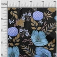 thumbnail image 2 of oneOone Cotton Poplin Medium Blue Fabric Asian Oriental Dress Material Fabric Print Fabric By The Yard 42 Inch Wide, 2 of 4
