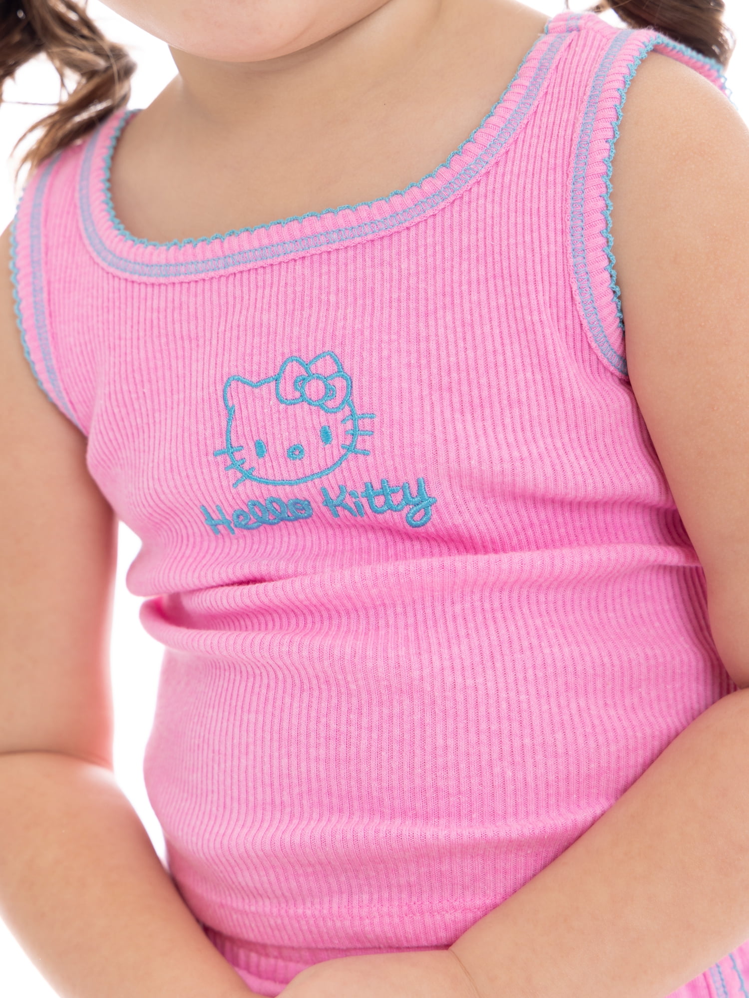 Hello Kitty Girls Embroidered Tank Top and Shorts Set, 2-Piece, Sizes 4-16