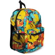 16 Multi Print Backpack W/ Poke Ball Zipper Pull