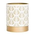 thumbnail image 2 of Boho Metal Waste Basket With Gold Base - White & Gold - 10"H x 8"W, 2 of 4