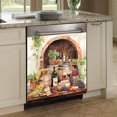 thumbnail image 2 of Country Grape Style Dishwasher Cover,Retro Wine Kitchen Decor Dishwasher Sticker Fruit Wine Bottle Dishwasher Cover Panel Refrigerator Door Cover Wine Home Appliance Sticker, 2 of 7