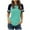 Mint Green, variant on Women Summer Casual Shirts: Short Sleeve Striped Tunic Tops - Womens Crew Neck Tee Tshirt Blouses