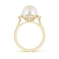 thumbnail image 2 of Angara Freshwater Cultured Pearl Ring with Diamond Accents in 14K Yellow Gold for Women | June Birthstone Jewelry for Her, 2 of 8