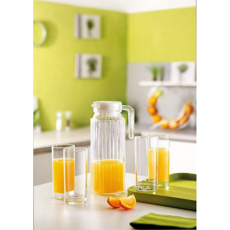 Luminarc 37 oz. Clear Quadro Glass Beverage Jug With Handle and