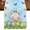 Pink Green, variant on Table Runners 108 Inches Long Dress Scarves, Easter Farmhouse Coffee/Dining/Kitchen Table Runner for Living Room, Spring Colorful Easter Eggs Bunny Butterfly Green 13x108 Inch