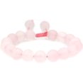thumbnail image 1 of Angelstones Perles Rondes en Quartz Rose Mat 10mm Fait Main avec Pompons en Macramé Tressé Réglable Bracelets Chakra Reiki 7-9 Pouces Unisexe, 1 of 2