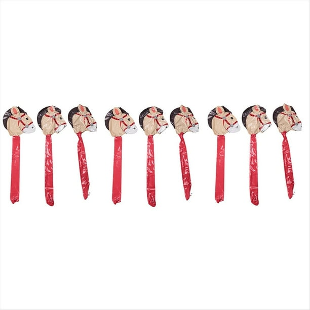 9 Globos Inflables de PVC con Forma de Cabeza de Caballo y Vaquera, Juguetes Educativos para Exteriores para Niños y Bebés, Regalos de Cumpleaños.
