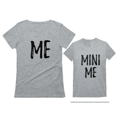 

Mom and Daughter Matching Outfits Mommy and Me Shirts Me Mini Me Mothers Day Mom Gray Large / Daughter Gray 4T
