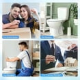 thumbnail image 3 of Universal Toilet Flapper Replacement Toilets Tank Water Saving Rubber Flush Valve Flapper with Stainless Chain Blue 1Pack, 3 of 5