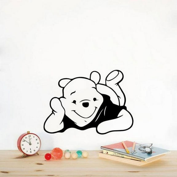 Winnie The Pooh Pooh Bear Pooh Adventures Cute Winnie The Pooh Silhouette Vinyl Sticker Wall Art Decoration Decal For Kids Baby Girl Baby Boy Room Home Room Wall Sticker Decorations Size (20x20 inch)