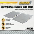 thumbnail image 3 of Guardian 2 Pack Heavy Duty Aluminum Shed Ramps, Portable Loading for Mowers, ATV, Silver, 3 of 10