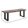 thumbnail image 5 of Casartis Living Legacy 55"L Solid Wood Live Edge Dining Bench in Brown & Black., 5 of 5