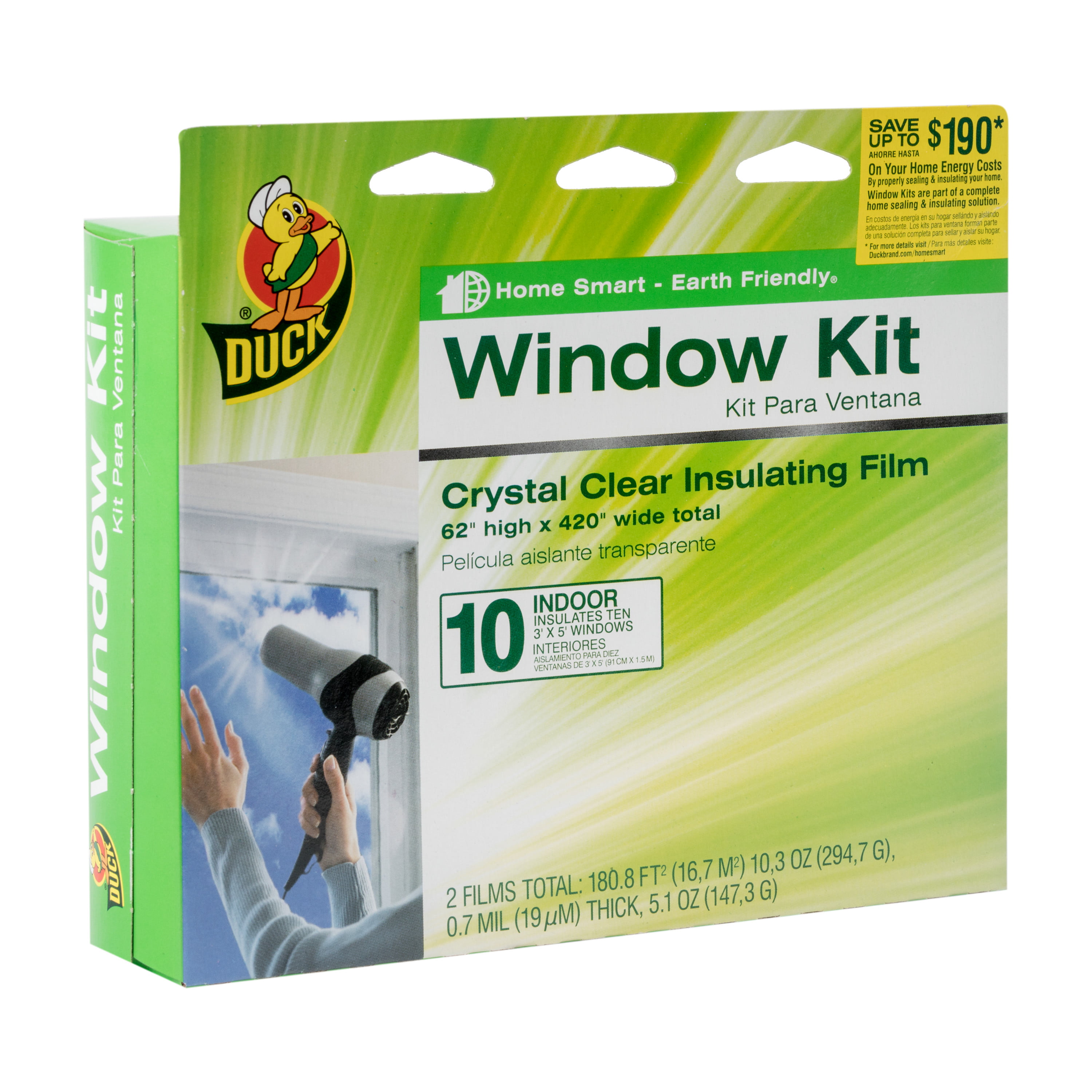 Duck Indoor Window Insulation Kit Insulates 10 Windows 62 X 420