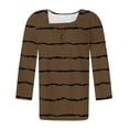 thumbnail image 5 of Fiudx Ofertas Flash Del Día Blusa de Manga 3/4 a La Moda para Mujer, Camiseta Estampada, Top Informal, 5 of 5