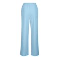 thumbnail image 4 of yunLCZ Pants Plus Size for Women Women's Pure Color Fashionable Casual Imitation Linen Pocket Strap Pants Casual Lounge Sweatpants, 4 of 4