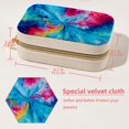 thumbnail image 5 of tie dye Velvet Portable Earring Holder with Removable Compartment - Gift-Worthy Jewelry Stand and Travel Organizer with Necklace Holder, 5 of 7