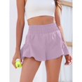 thumbnail image 4 of Womens High Waisted Shorts Athletic Running Shorts Workout Gym Quick Dry Flowy Shorts with Pockets, 4 of 6
