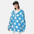 Adobk Cute Polar Bear Men Women Full Zip Sun Protection Hoodie Packable
