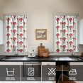 thumbnail image 2 of Mushroom (60) Kitchen Curtains - Vintage Tier Curtains for Bathroom Living RV Rod Pocket Window Drapes 36 Inch 2 Panels Set 27.5"x39" Window Treatment Tiers, 2 of 4