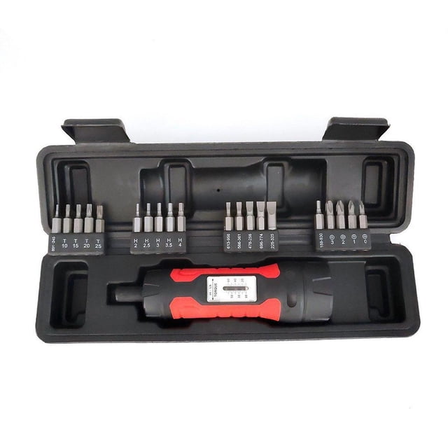 High Precision Preset Torque Screwdriver Economical Torque Wrench Hand Tools 1/4Inch Drive Wrench Non-Slip 10-65In.Lb