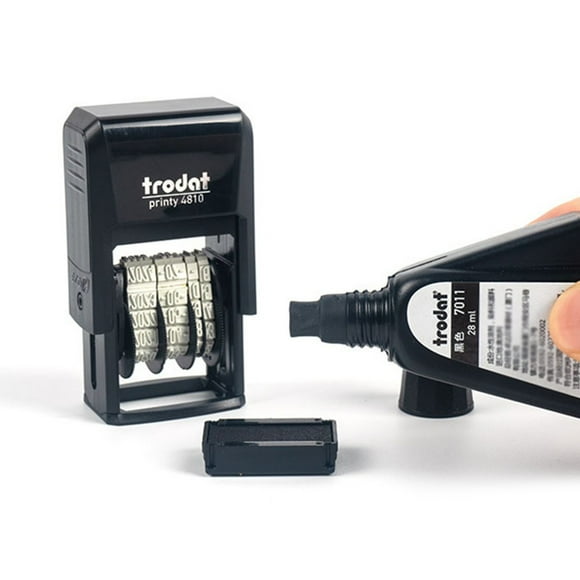 Date Stamp - Trodat Self Inking Rubber Stamp Print - Mini Dater 4810