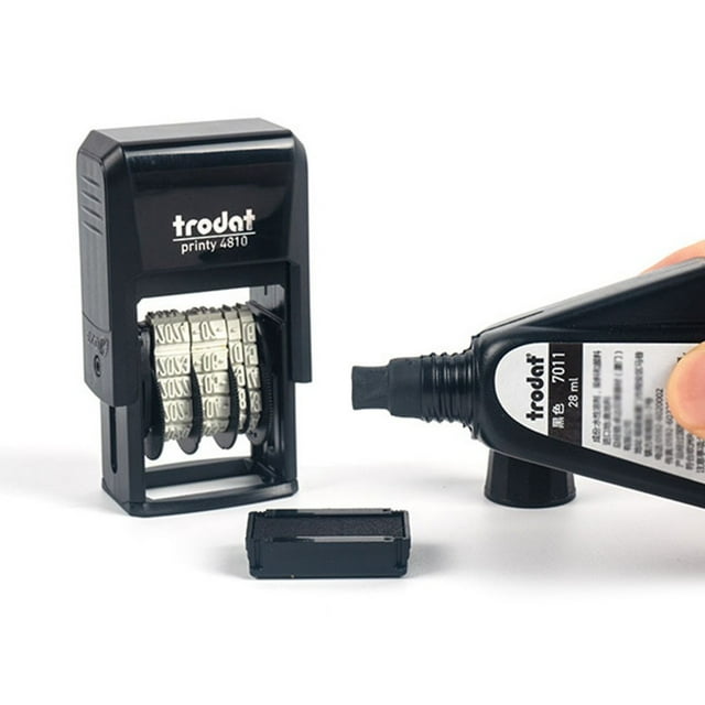 Date Stamp - Trodat Self Inking Rubber Stamp Print - Mini Dater 4810