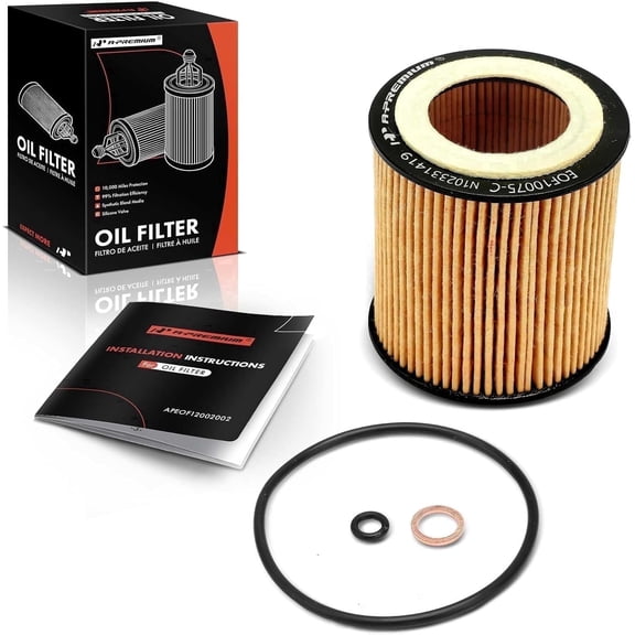 A-Premium 10K Miles Protection Oil Filter Compatible with BMW 320i xDrive 323i 325xi 328i GT xDrive 330xi 330Ci 335i GT xDrive 428i Gran Coupe 435i xDrive 525xi 528i xDrive X1 X3 X5