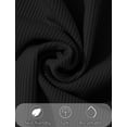 thumbnail image 6 of Aivtalk Womens Pajama Romper Ribbed Sexy Sleepwear One Piece Button Down Front Jumpsuit Shorts Bodycon Long Sleeve Knitted Bodysuit Unitard V Neck Y2k Workout Set Overall Outfit Black L, 6 of 7