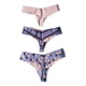 thumbnail image 4 of Tangas Aerie set de 3, talla chica, sin costuras, sin bordes, azules, 4 of 6