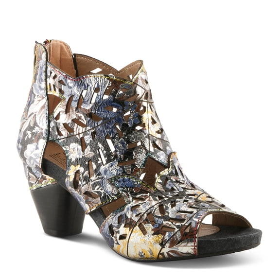 L`Artiste Icon-met Women’s Sculpted Heel Shootie with Hand-painted Comfort