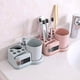 thumbnail image 2 of Antibacterial toothbrush holder with toilet organiser, toiletries organiser for the whole family - Blue, 2 of 4