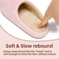 thumbnail image 4 of Somdot Memory Foam Slippers, with Thick and Soft Lining and a Silent Sole, Suitable for Both Men and Women, Pink, 4 of 6