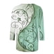 thumbnail image 5 of ICHUANYI Clearance Women's Fashion Printed Loose T-shirt 3/4 Sleeves Blouse Round Neck Casual Tops(Green, XXL) ICHUANYI WER2023081110321, 5 of 5