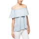 thumbnail image 1 of Sanctuary Clothing Blusa de cambray para mujer, azul, pequeña, 1 of 1