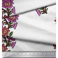 thumbnail image 3 of Soimoi Crepe Silk Fabric Leaves & Floral Block Print Fabric by Yard 42 Inch Wide, 3 of 3