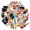 thumbnail image 4 of 35pcs-150pcs Colorful Instrument Stickers Fun Music Stickers Cartoon Instrument Stickers for Phones Laptops Suitcases, 4 of 9
