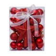 thumbnail image 2 of Dserhfy 30 Pcs Mini Christmas Ball Ornaments Set 1.81 Inch Plastic Christmas Ball Hanging Ornaments with Glitter Tree Topper Star for Holiday Wedding Birthday Party Decoration, 2 of 8
