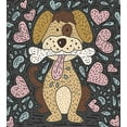thumbnail image 3 of Ambesonne Dog Duvet Cover Sets, Puppy and Bone Hearts Doodle, 2-Twin, Grey and Multicolor, 3 of 3