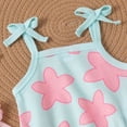 thumbnail image 6 of Akiihool Baby Girl Summer Clothes Baby Girl Summer Clothes Cute Ruffle Tops Dress Shorts Outfits Set Infant Toddler Shrit Bloomers Princess Outfit(Blue,1-3 Months ), 6 of 9